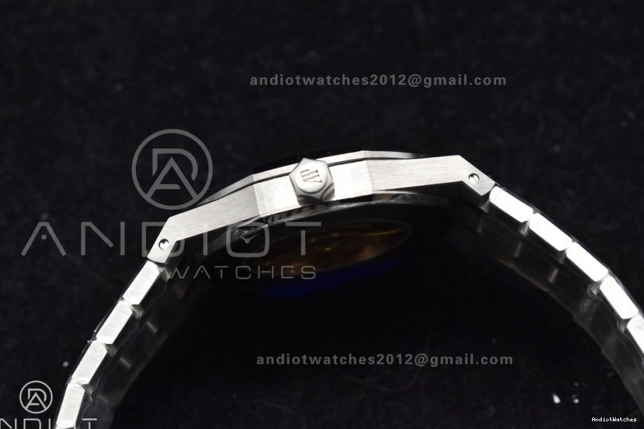 SS ZF 1:1 A Best 1095 Edition Case Textured Oak SS on Royal Frosted Versatile Blue 41mm Bracelet 15400 Dial 0412